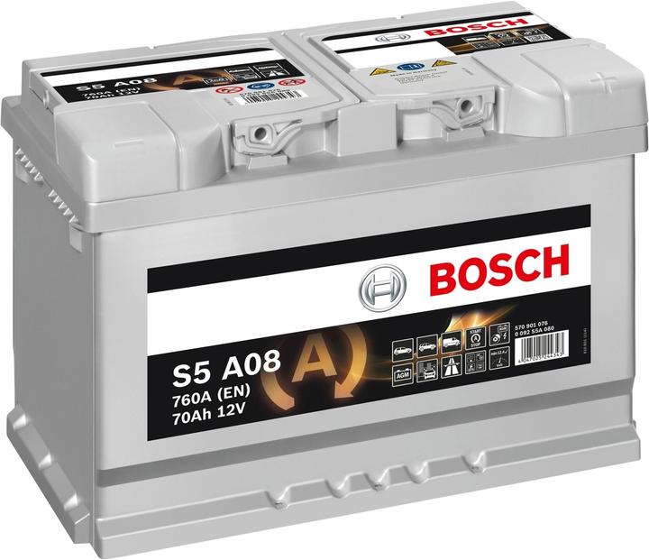 Produktbild Bosch Automotive Starterbatterie S5A AGM 12V 70Ah 760A 0092S5A080