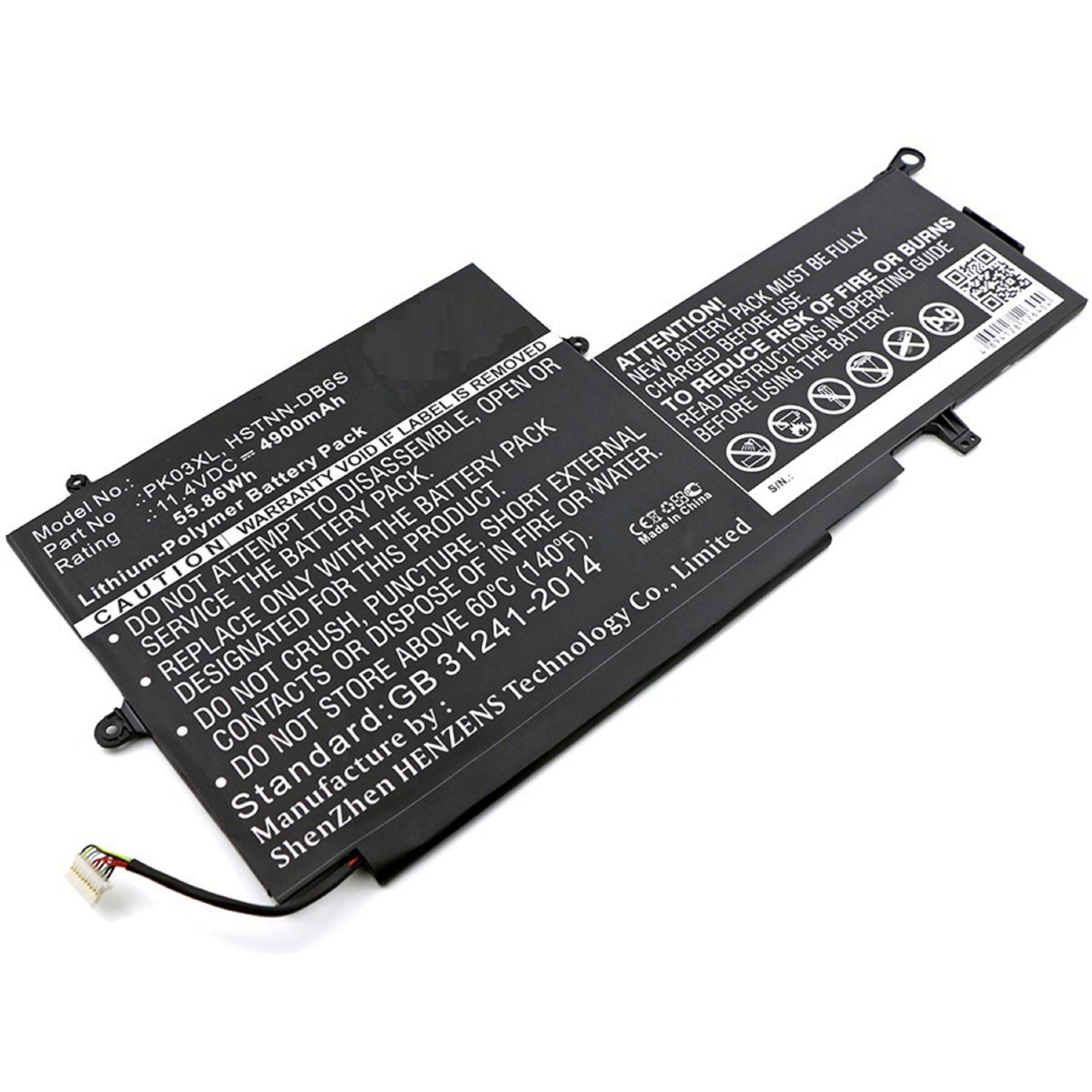 AGI Akku kompatibel mit HP Spectre x360 13-4101ne P4G94EA - Akku - 4.900 mAh (4900 mAh), Notebook Akku, Schwarz