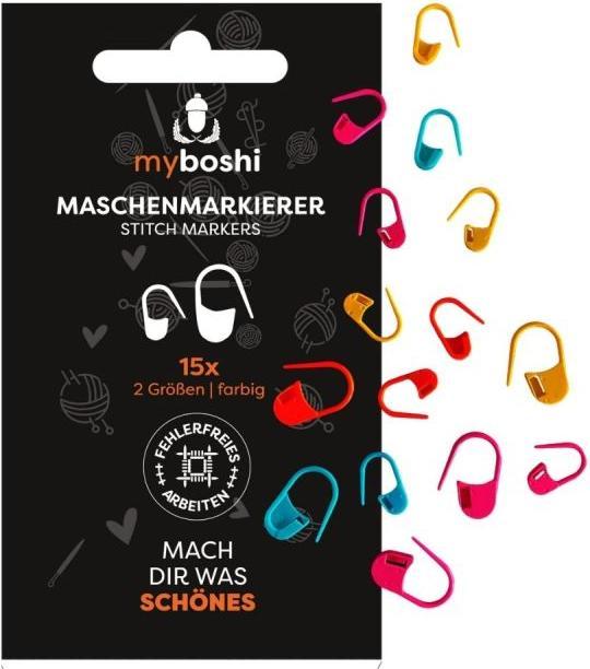Myboshi Maschenmarkierer 15 Stck, 2 Gren, Kunststoff