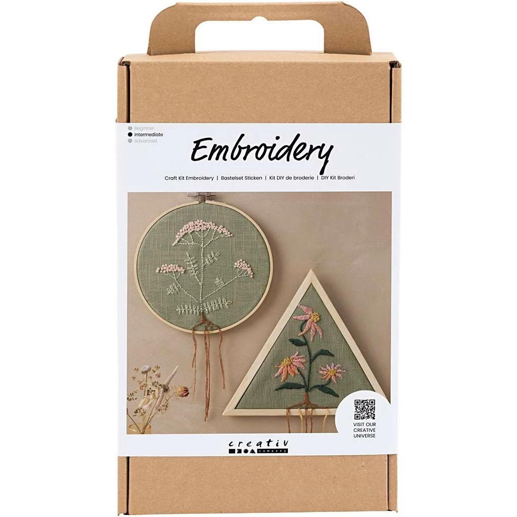 Creativ Company DIY Kit - Embroidery, Handarbeitsset, Mehrfarbig
