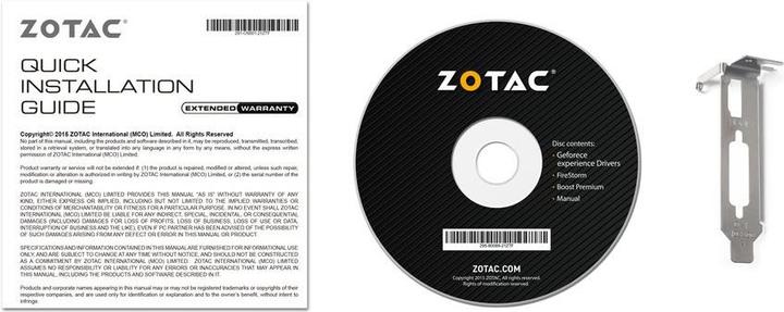Actual product image Zotac GeForce GT 1030 (2 GB, GDDR5)