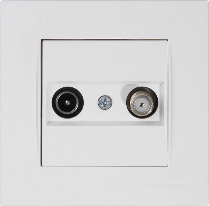 Image du produit Mutlusan Rita TV SAT Prise multimédia Prise terminale encastrée blanche