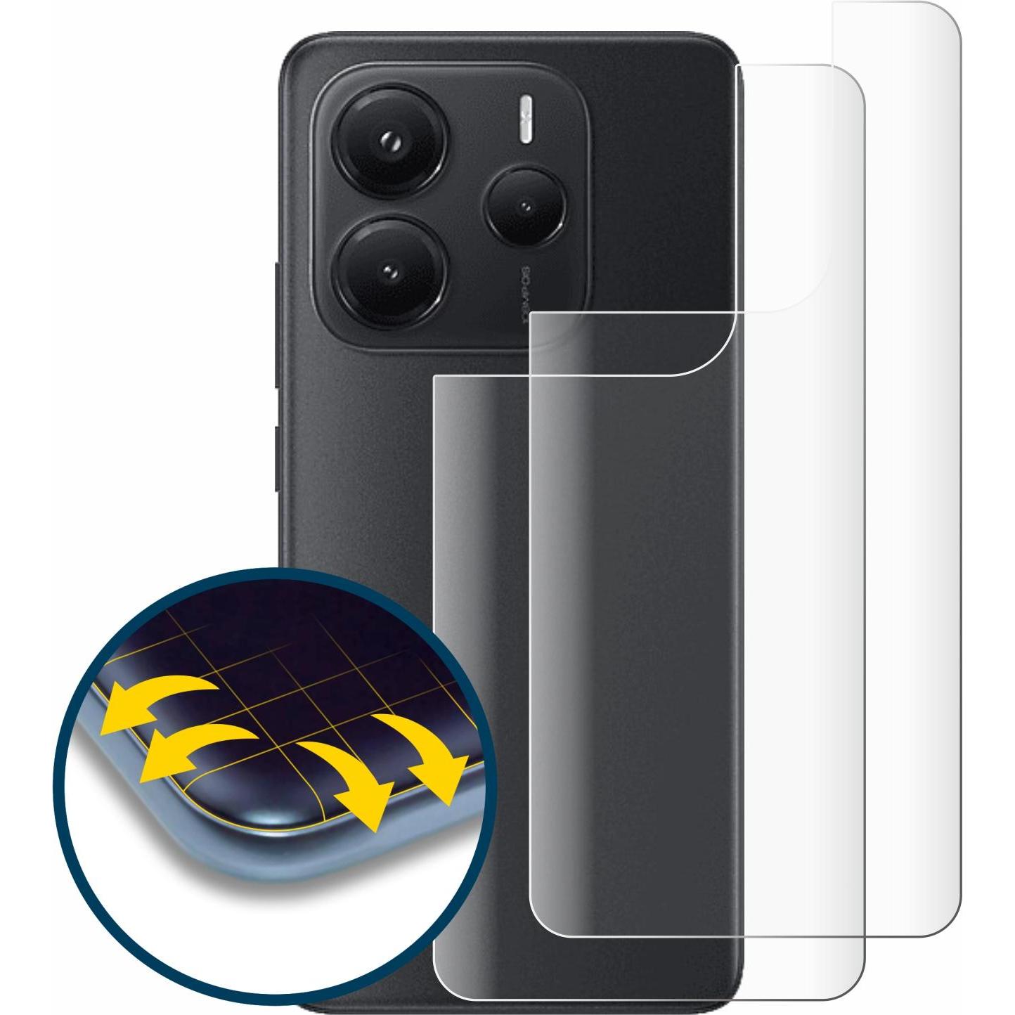 Thumbnail - BROTECT Fullscreen Schutzfolie Displayschutz Folie Klar Transparent (2 Stück, Xiaomi Redmi Note 14), Smartphone Schutzfo...