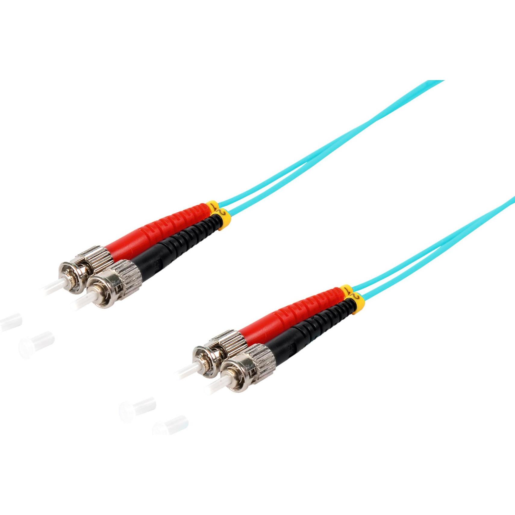 Shiverpeaks S/CONN maximum connectivity LWL-Duplex Patchkabel ST/ST 50/125µ, OM3, aqua, 5,0m (3 m), Netzwerkkabel