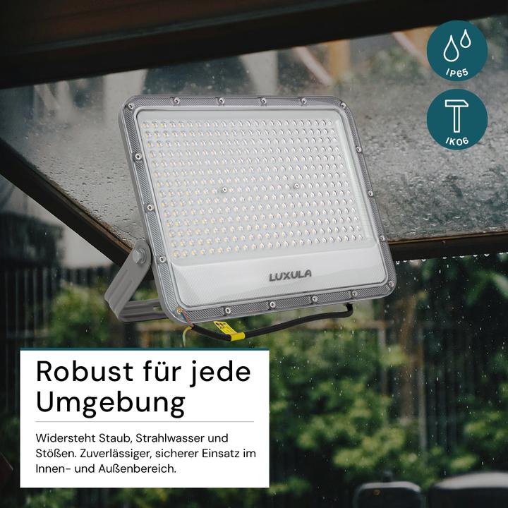 Produktbild Luxula LED-Fluter, EEK: E, 200W, 26000lm, 4000K, IP65, grau (26000 lm, IP65)