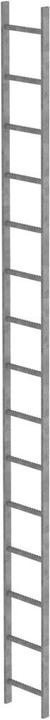 Actual product image Munk Hot-dip galvanised steel shaft ladder 400mm clear width 15 rungs (5 cm)