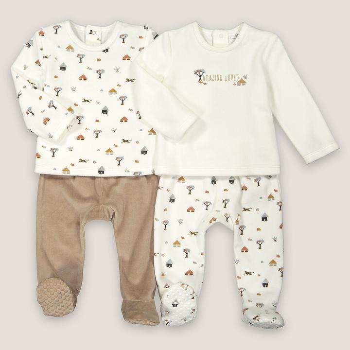 Produktbild La Redoute Collections 2er-Pack Samt-Pyjamas (98)