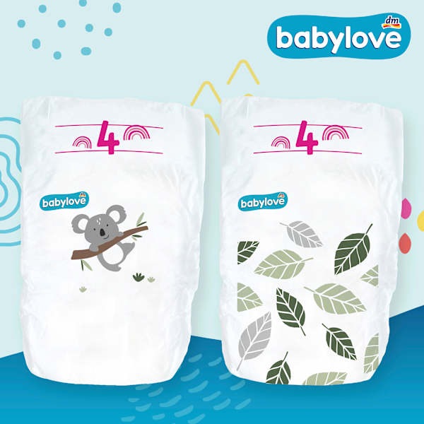 Immagine prodotto dm babylove Premium-Windeln (Dimensione 4, Pacco trasportabile, 42 Pezzo/i)