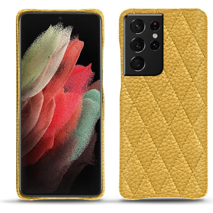 Noreve Lederschutzhülle (Samsung Galaxy S21 Ultra), Smartphone Hülle, Orange