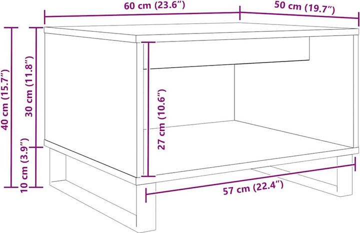 Actual product image VidaXL Couchtisch (60 x 50 x 40 cm)