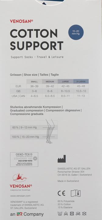 Actual product image Venosan COTTON SUPPORT Socks A-D M jeans (M)