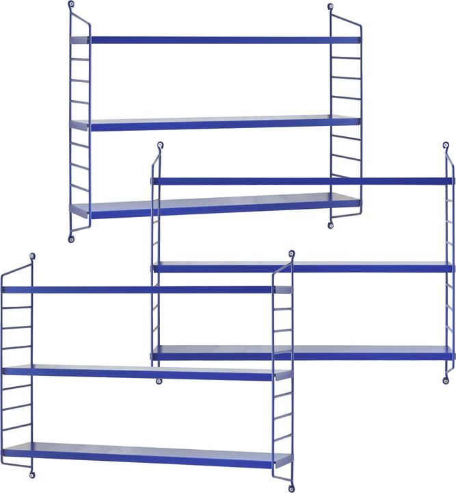 Nährwerte und Zutaten En.Casa Modulares Wandregal Strängnäs 3er Set Blau (60 x 15 x 19 cm)