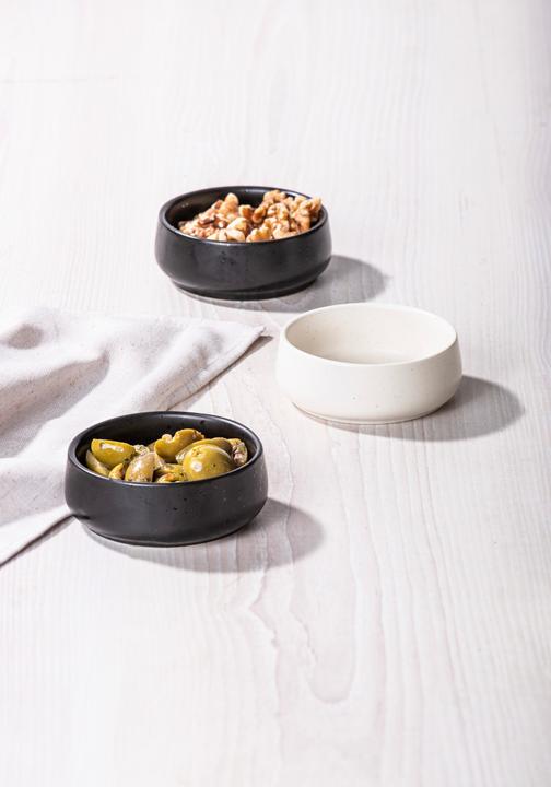 Actual product image Ladelle ELEMENTS bowl set flat onyx Set3