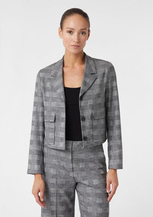 Actual product image Comma Indoor-Jacke Kurze Blazerjacke mit aufgesetzten Taschen (42)