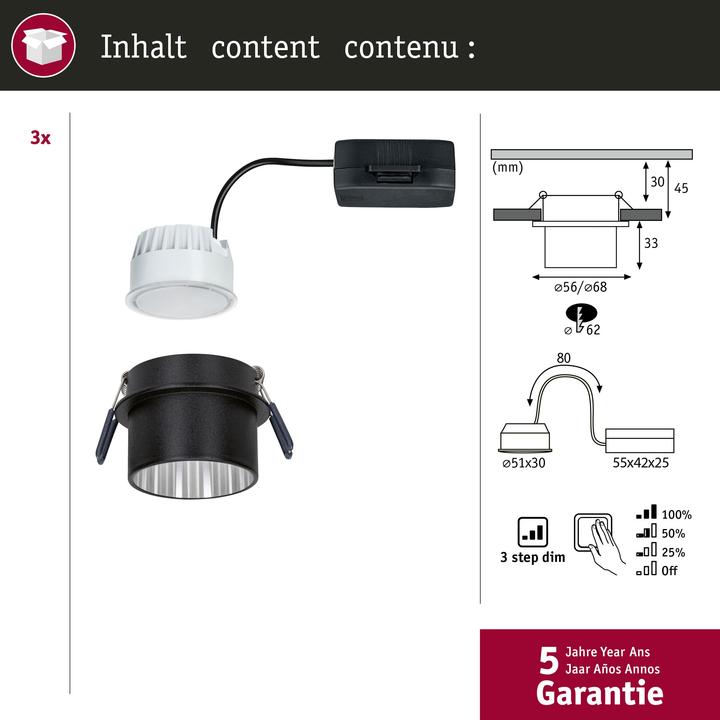 Produktbild Paulmann Einbauleuchte Gil Set (470 lm)