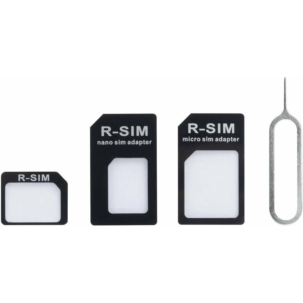 Renkforce RF-5044718 Adattatore SIM adattato da Nano SIM Micro a, Accessori per cellulare, Nero
