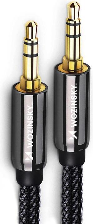 Productafbeelding Wozinsky universele mini jack kabel 2x AUX kabel 1,5 m zwart (1.50 m)