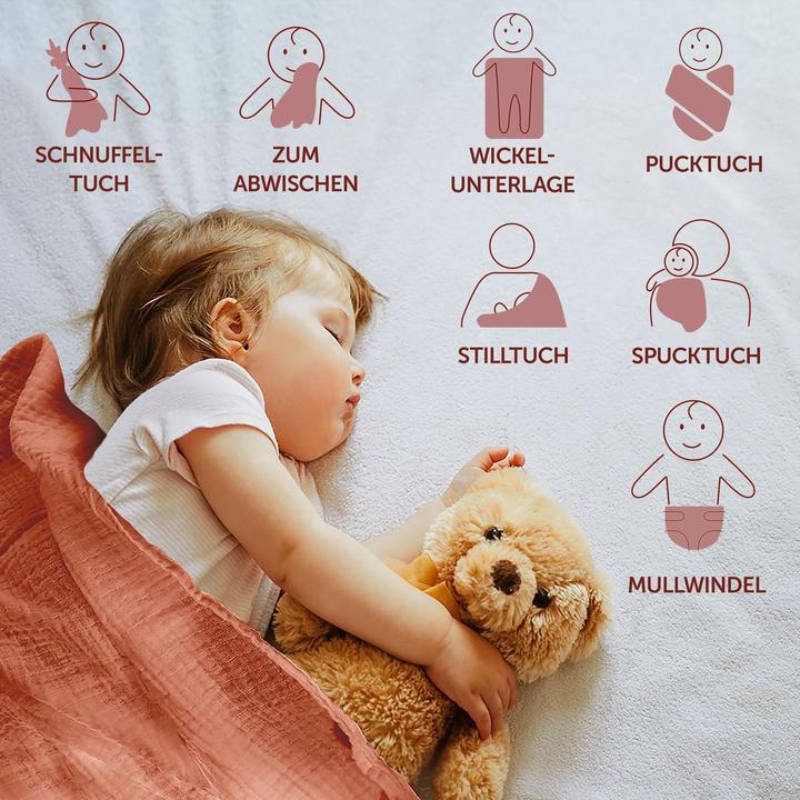 Actual product image Makian Mullwindeln & Mulltücher Mullwindel / Mulltuch 6er Pack 70 x 70 cm (70 cm, 70 cm)