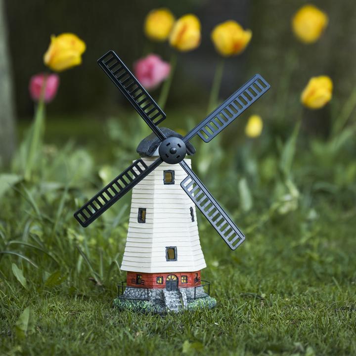 Produktbild HI 2er-Set Solar-WindmÃ¼hle mit beleuchteten Fenstern
