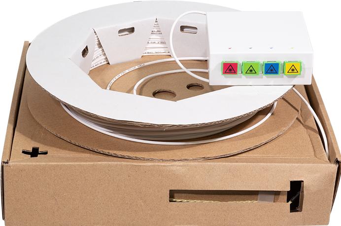Actual product image LogiLink FTTH splice box, 4x SC/APC, 40 m laying cable, whiteá (40 m)