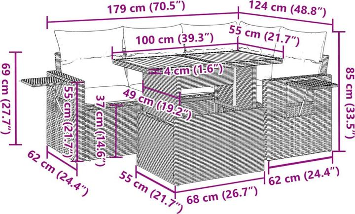 Produktbild vidaXL Garten Sofagarnitur