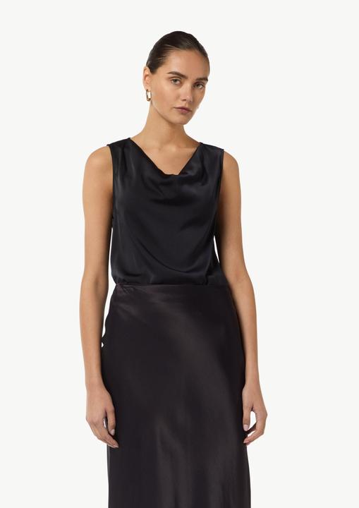 Actual product image Comma Bluse Satiniertes Blusentop mit Wasserfall-Ausschnitt (36)
