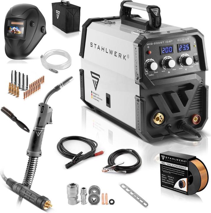 Actual product image Stahlwerk Welding machine MIG MAG 200 ST IGBT fully equipped with 200 amps electric manual