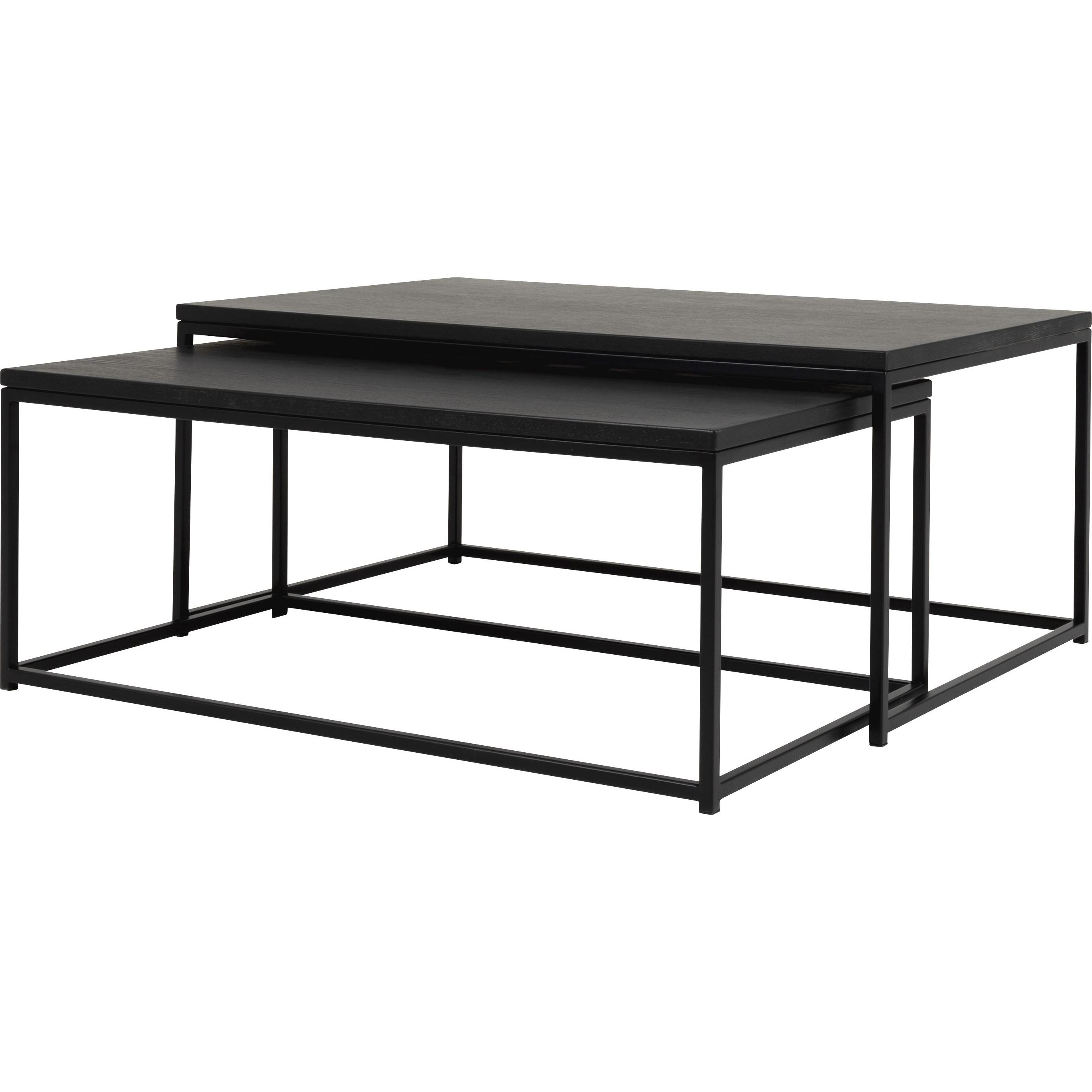 2x BYYU, Couchtisch + Beistelltisch, Clipp (100 x 60 x 42 cm)