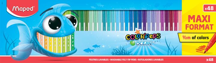 Actual product image Maped Felt tip pens OCEAN, medium, assorted colours, box of 48 pieces (Assorted colours, 48 x)