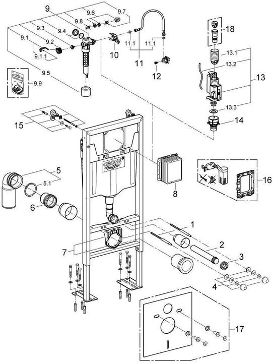 Produktbild Grohe Wand-WC-Element RAPID SL
