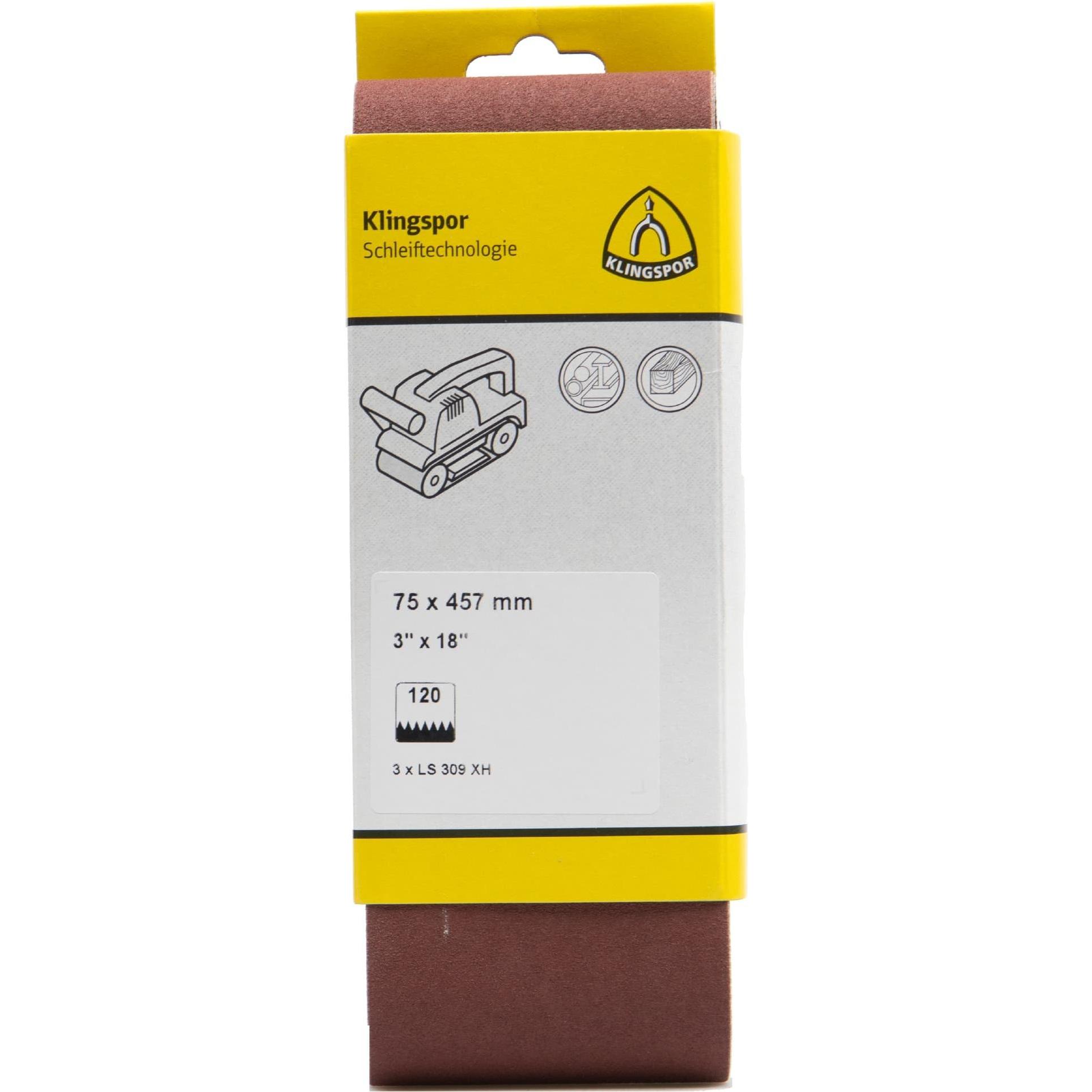 Klingspor, Schleifmittel, LS 309 XH SB-verpackt - Hobbänder 75 x 457 mm (80)