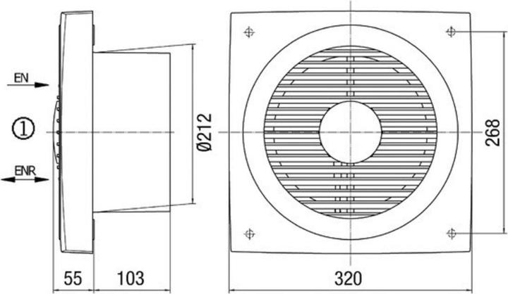 Image du produit Maico Ventilateur encastré dans le mur