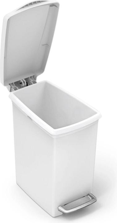Actual product image Simplehuman narrow pedal bin 10 L, white CW1332 space-saving waste bin, without inner bin (10 l)