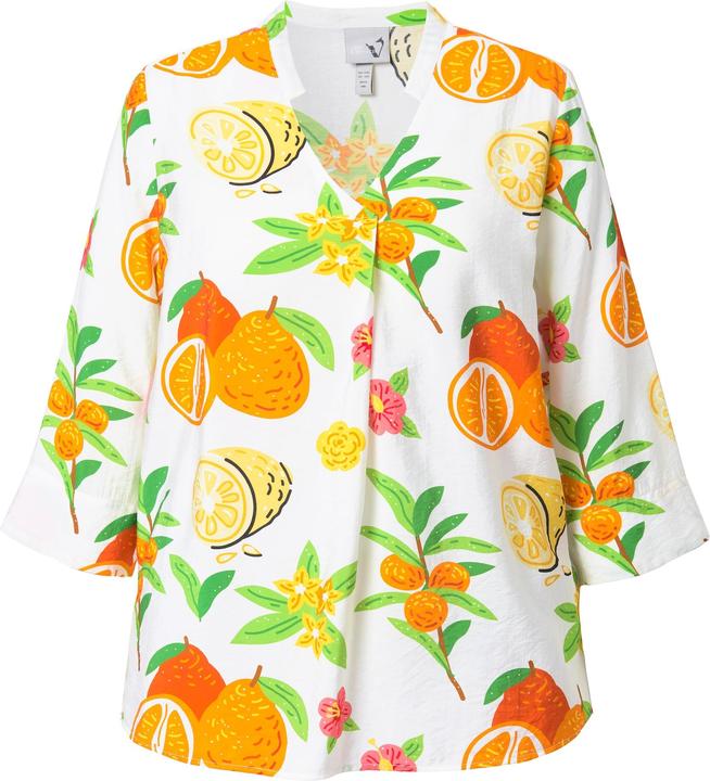 Immagine prodotto Ulla Popken Tunica con frutta, collo alto, scollo a V e maniche a 3/4 (50, 52)