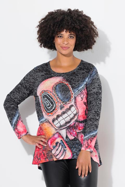 Produktbild Angel of Style T-Shirt, A-Linie, Totenkopf-Print, Langarm (44)