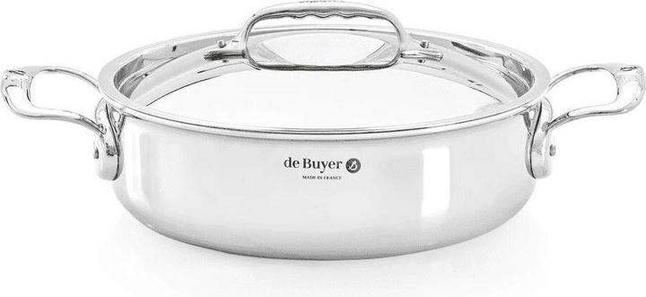 Actual product image de Buyer Affinity frying pot low with lid 20 cm (20 cm, Pot, Stainless steel, Aluminium)