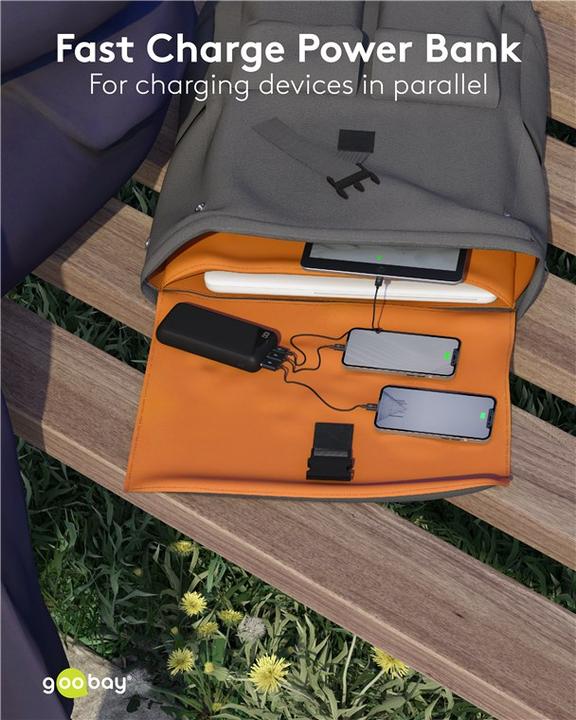 Actual product image Goobay Powerbank 53939 20000 mAh Black (20000 mAh, 22.50 W, 18 Wh)