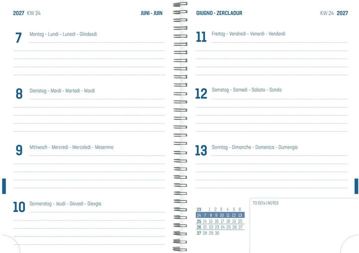 Image du produit Simplex Colors Weekly A6 2026/2027, Olivegrün (A6+, 1 semaine / 2 pages)