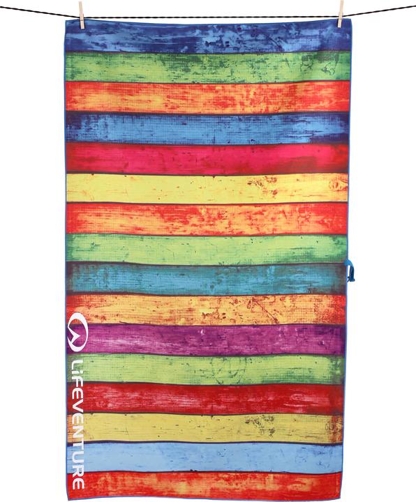 Produktbild Lifeventure Recycled SoftFibre Trek Towel, Striped Planks, Giant (150 x 90 cm)