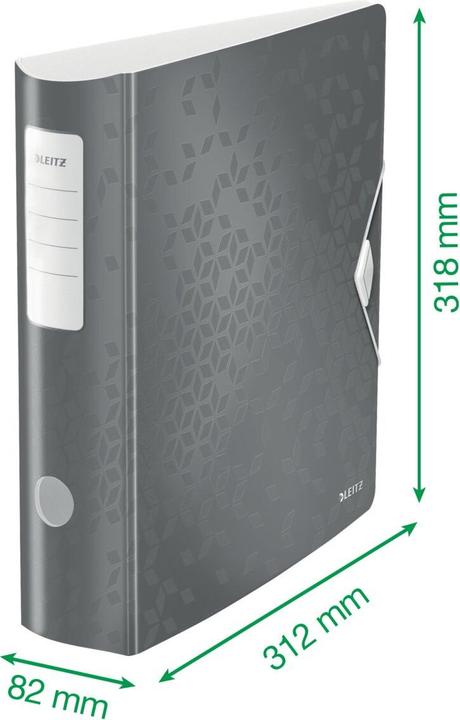 Leitz Ordner WOW Active 8.2 cm, Violett (A4, 82 mm, 1 Stück)