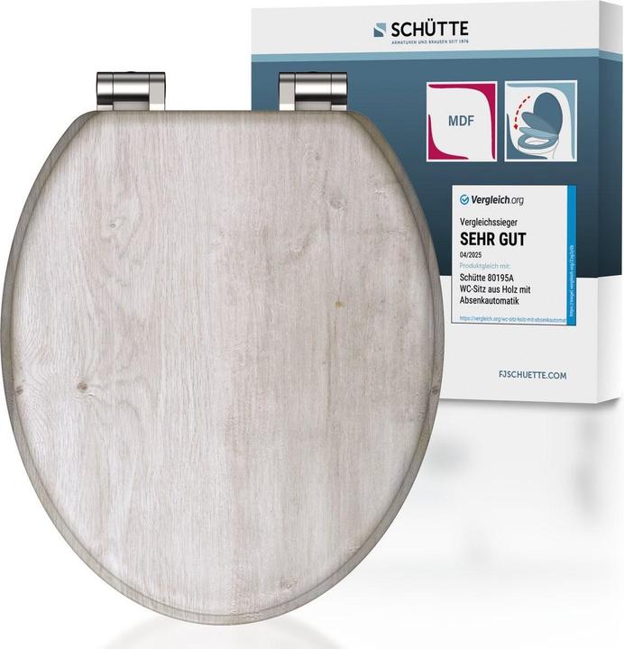 Immagine prodotto Schütte Sedile WC in legno MDF Sedile WC LEGGERO Meccanismo soft-close 80192 look legno