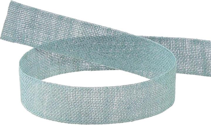 Produktbild Goldina Geschenkband Nature Basic, 25 Millimeter x 20 Meter, graugrün