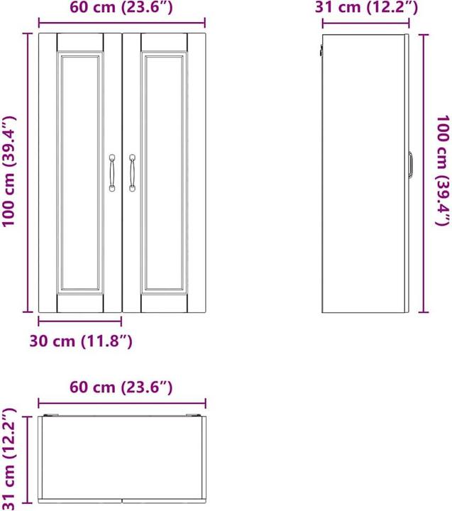 Immagine prodotto vidaXL Küchenschrank (31 x 60 x 100 cm)