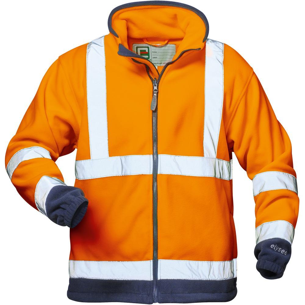 Feldtmann, Arbeitsjacke, Warn-Fleecejacke Benedikt Grösse XL, orange/marine (XL)