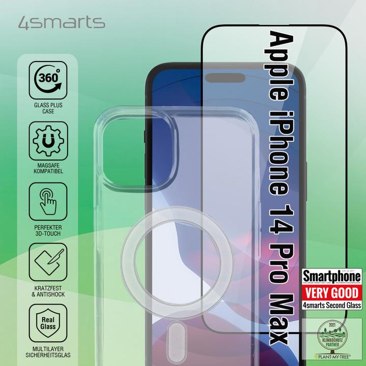 Actual product image 4smarts 360° Set X-Pro Full Cover Glass,Mount.+UltiMag Case (Apple iPhone 14 Pro Max)