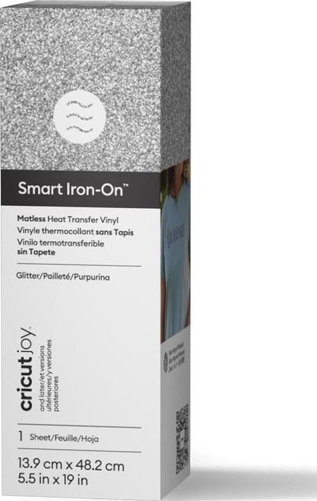 Actual product image Cricut Joy Smart Iron-On 14x48cm (Glitter Silver)