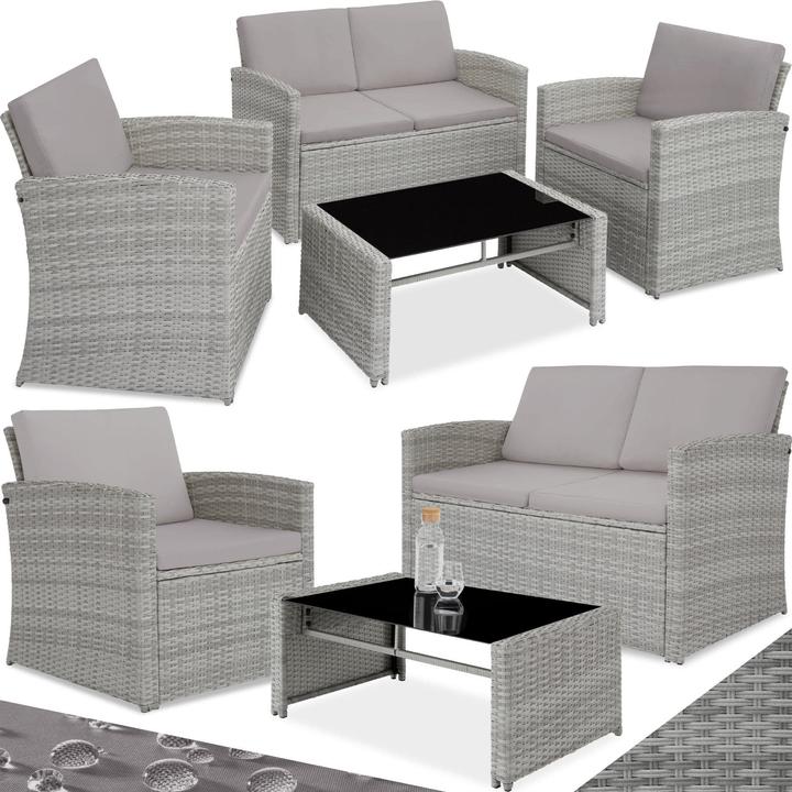 Produktbild tectake Rattan Lounge Lucca