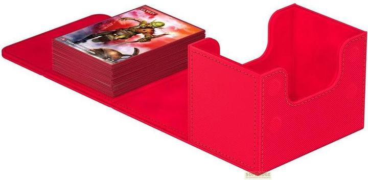 Actual product image Ultimate Guard Card Box XenoSkin Sidewinder Monocolor 80+ Red