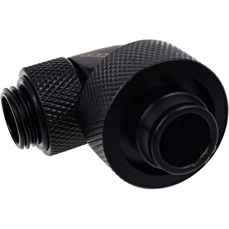 Alphacool 19/13mm Eiszapfen 90° drehbar, Wasserkühlung Anschluss, Schwarz