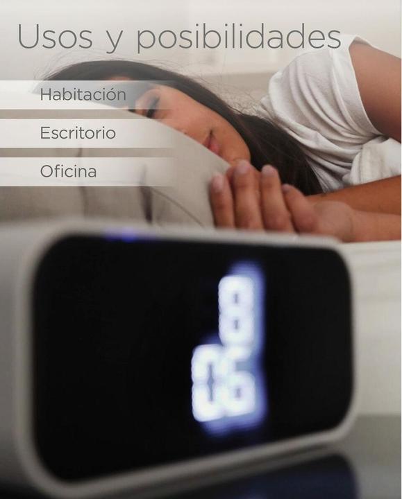 Image du produit KSIX Wuad Horloge D'Alarme Chargeur Sans Fil 10w Bluetooth Speaker Fm Radio